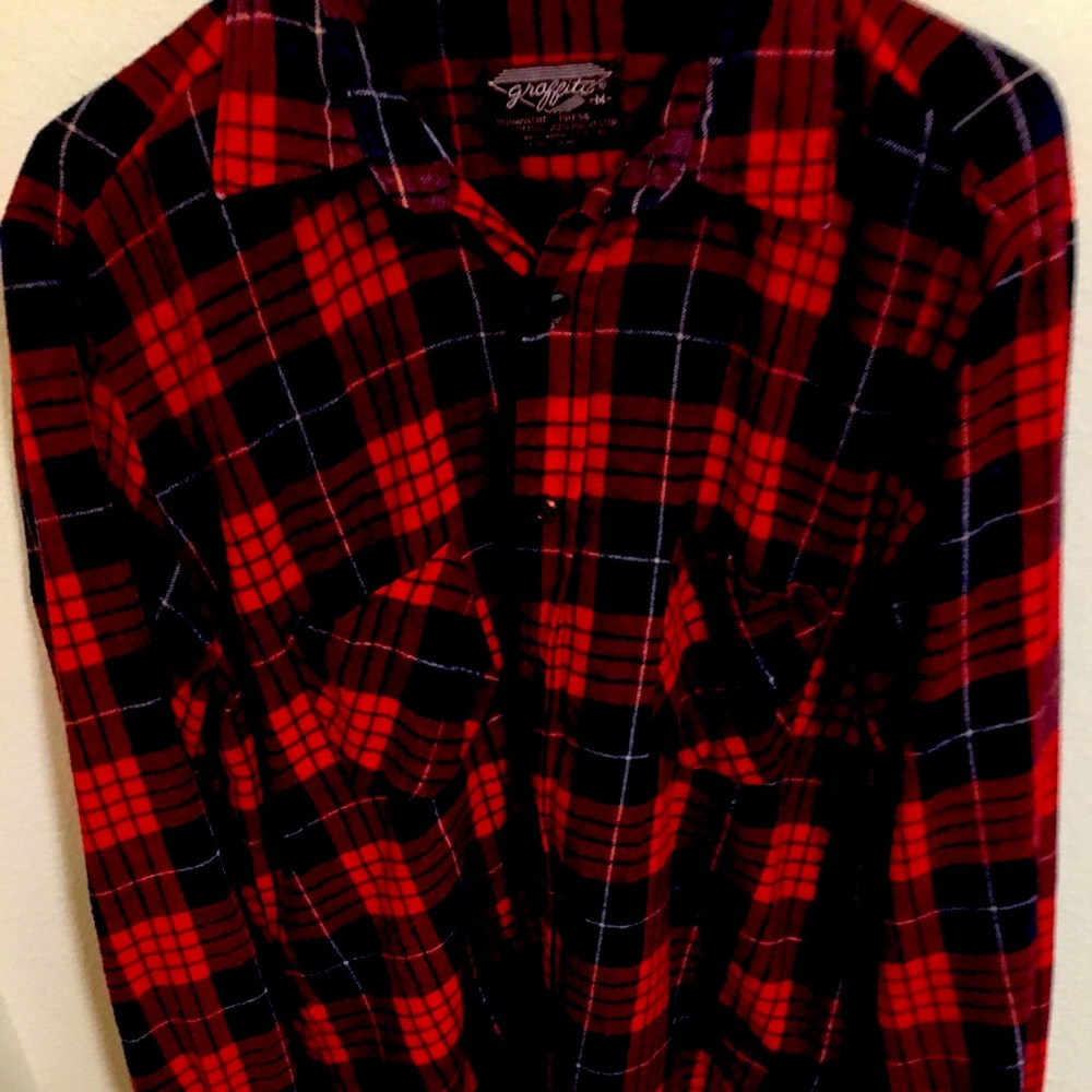 Vintage Winter Flannel Top Size M